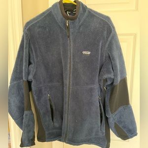 patagonia navy zip down